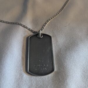 Gucci Dog tag with 30 inch Gucci Mariner Chain. All .925 silver